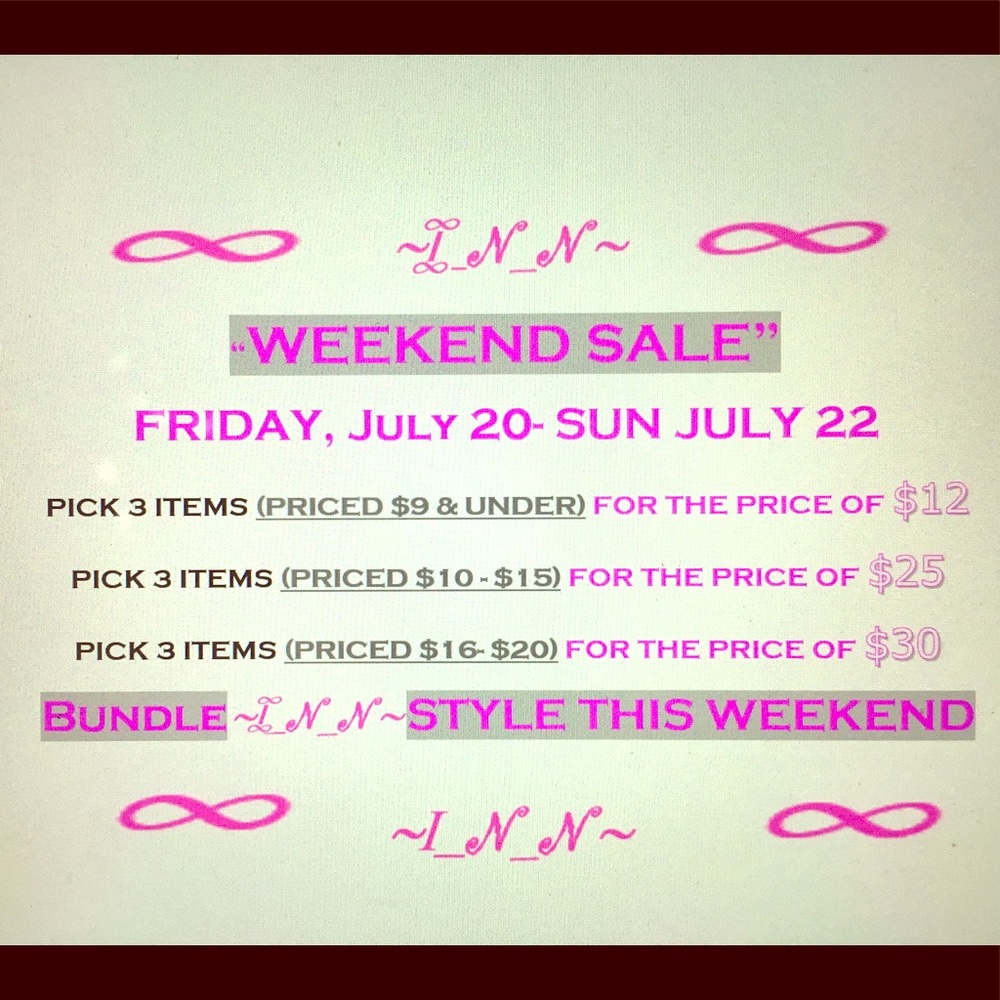 Weekend Sale Discount 3 Items Ultimate sale